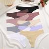 5PCS/Set Ultra-thin Seamless Thongs Women's Invisible Panties Ice Silk Underwear Low Waist Breathable Bikini Stretchy G-String