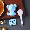 Set of 3 Bear, Cat, and Dog-Shaped Silicone Bento Boxes with Rice Paddles. Perfect for Rice Balls, Sushi, DIY, and More. Perfect for Home,