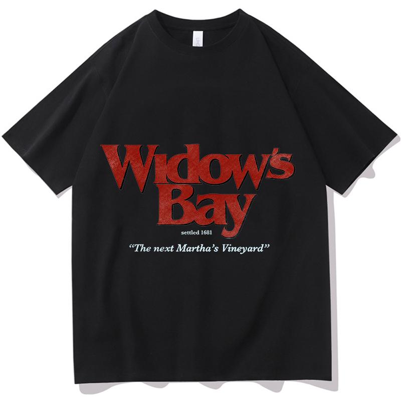 Widows Bay T-Shirt Unisex Mode Lässige T-Shirts Baumwolle Sommer Kurzarm Damen T-Shirt Grafik Merch Ästhetische Harajuku Oberteile