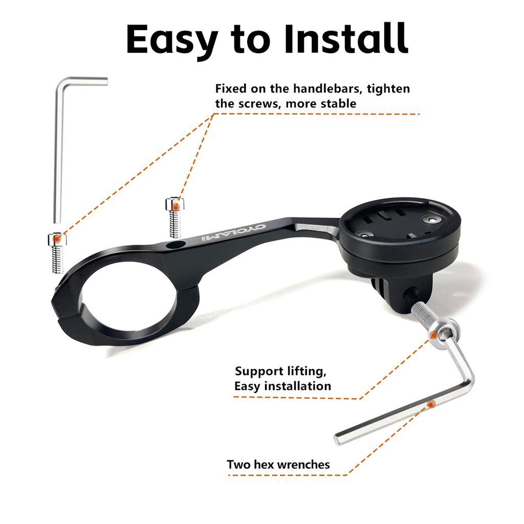 CYCLAMI S5 Aluminium Alloy Double-sided Bike Computer Mount MTB Road GPS Headlight Holder Bracke For GARMIN XOSS IGPSPORT Coospo
