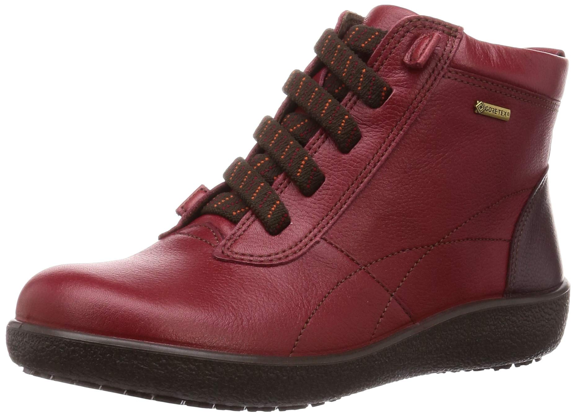 

Boots Shock Absorption Waterproof Rubber Strap Genuine Leather 4E [Achilles Sorbo] GORE-TEX Women s Red/Burgundy 22.5