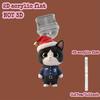 2D Acrylic Christmas Limited Edition Cat Police Phone Dust Plug, Black and White Cats In Police Uniforms Are Super Cute
