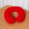 Inflatable Pillow Ultra Soft Flocked PVC Ergonomic Neck Support Foldable for Airplane Travel Camping Hiking