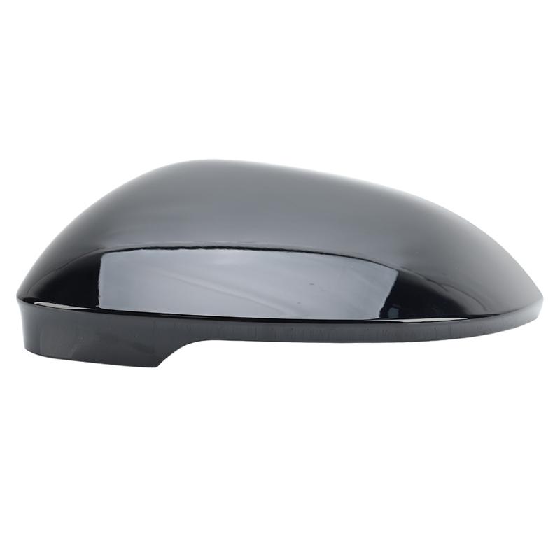 1 Pair Rearview Mirror Cover Cap For Volkswagen Golf 8 - Black With Lane Change Assist Hole Side Mirror Car Accessories