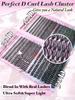 640Pcs Lash Clusters Kit 30D+40D+50D D Curl 9-16mm, DIY Eyelash Extension Kit With Lash Brushes, Natural&Thick Wispy