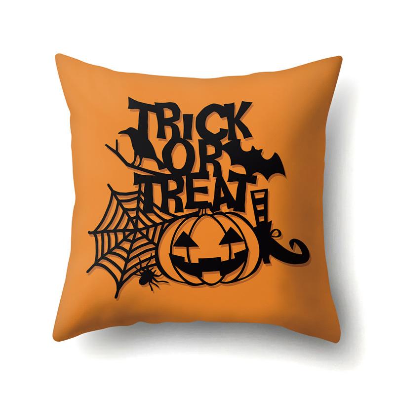Halloween Pillowcase Car Waist Pillow Pumpkin Sofa Cushion Cover Office Home Living Room Pillowcase