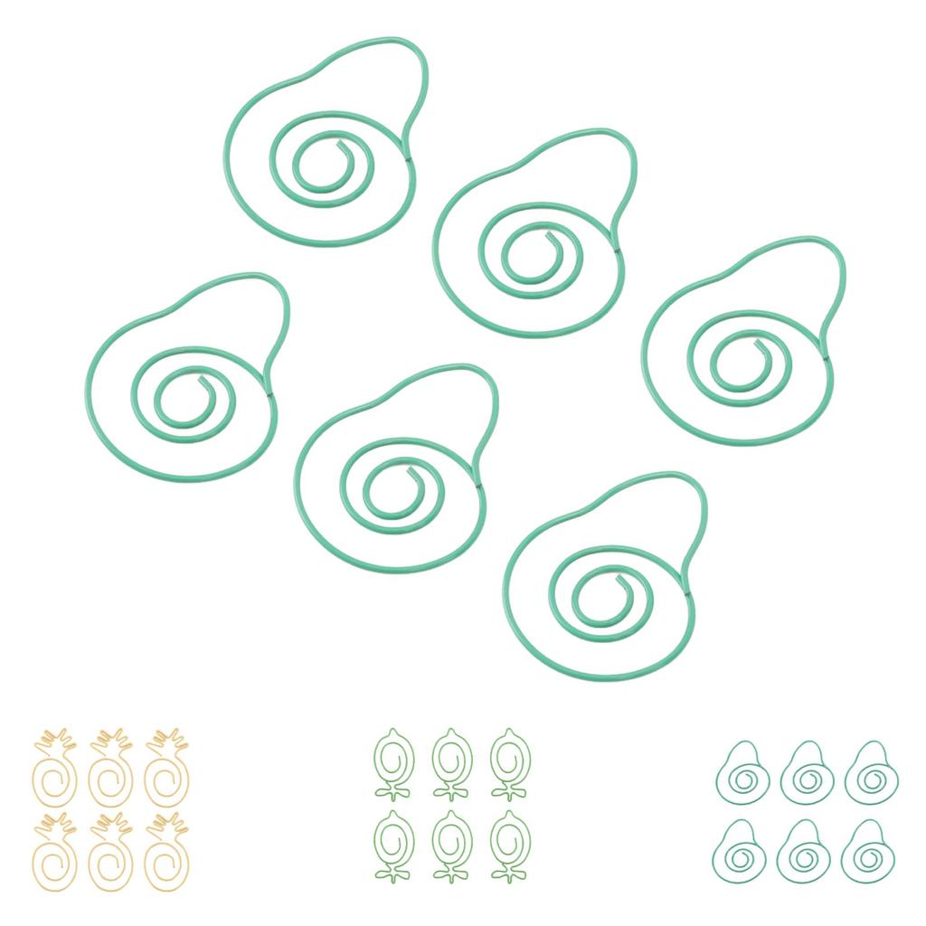 100Pcs Cute Paper Clips Lovely Fruit Design Exquisite Color Wide Application Kids Paper Clips for Of