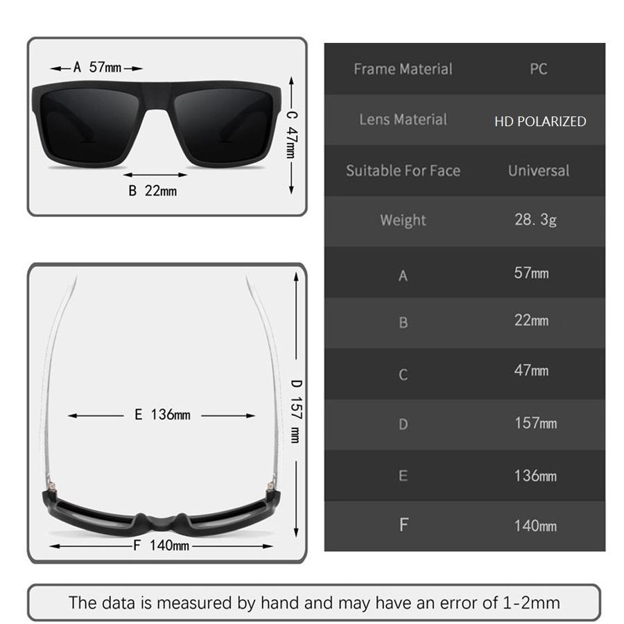 Fashion Vintage Polarized Sunglasses Men Women Driving Fishing Square Sun Glasses Luxury Brand Designer Driver's Eyewear UV400