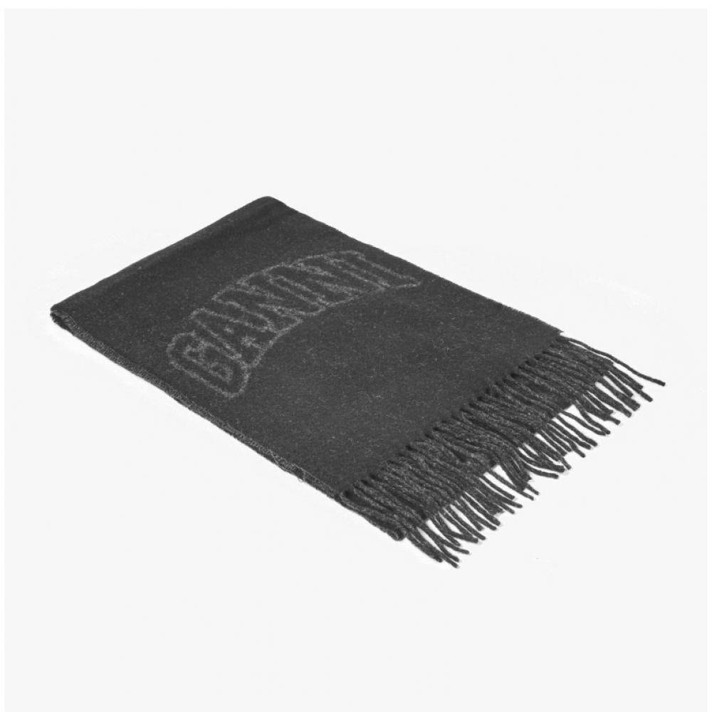 Ganni A6423 252 Schmaler Fransen-Schal