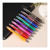 PATIKIL Knockable Ballpoint Pens, Set of 6, 1.0mm Black Ink, Rubber Grip, for Business, Office, Classes, Events, Orange