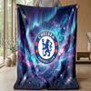 Chelsea FC Theme Blanket Soft Flannel Blanket Plush Throw Blanket Cozy Sofa Bed Blanket for Home Decor
