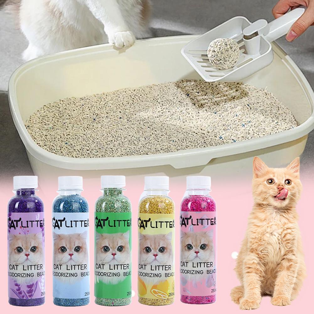 Fresh Scent Cat Litter Deodorizer Beads - Natural Plant-Based Odor Eliminator For Clean & Fragrant Pet Environments Remove Odors