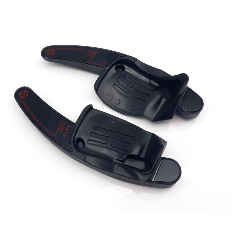 2Pcs For VW CC Golf 6 Passat B6 Jetta MK5 Car Steering Wheel Shifter Paddle Extensions ABS Blade Black Silver Auto Part