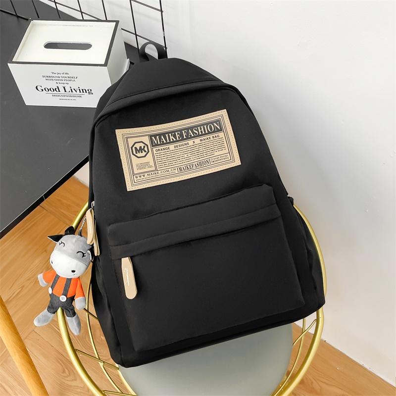 Zaino Scolastico Donna Impermeabile Grande Capacità Zaino Scuola Cerniera Liscia Tinta Unita Adolescente Ragazza Casual Zainetto Borsa Forniture Studente