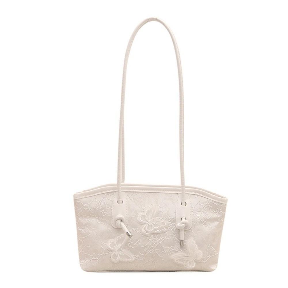 

Сумка-тоут в корейском стиле с бабочкой Y2k, женская модная сумка через плечо из искусственной кожи белый