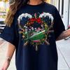 2026 New Happy Hour Christmas Parade Sport Print Fashion Womens TShirt Short Sleeve O Neck Loose Plus Size Top
