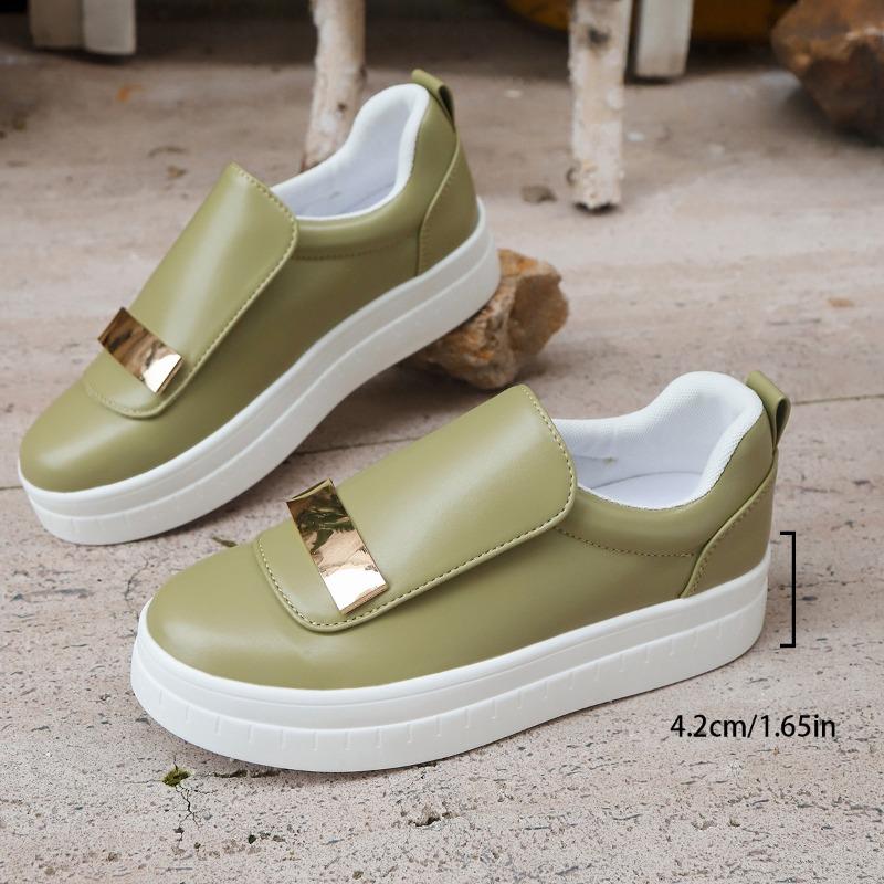 Large size temperament sequined casual single shoes women's autumn new round head height increase one pedal single shoes