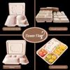 ZISIZ Large Capacity Disposable Paper Takeaway Boxes