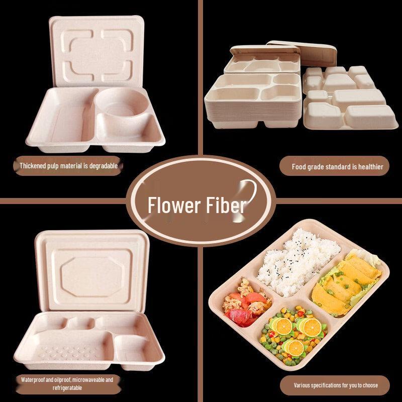 ZISIZ Large Capacity Disposable Paper Takeaway Boxes