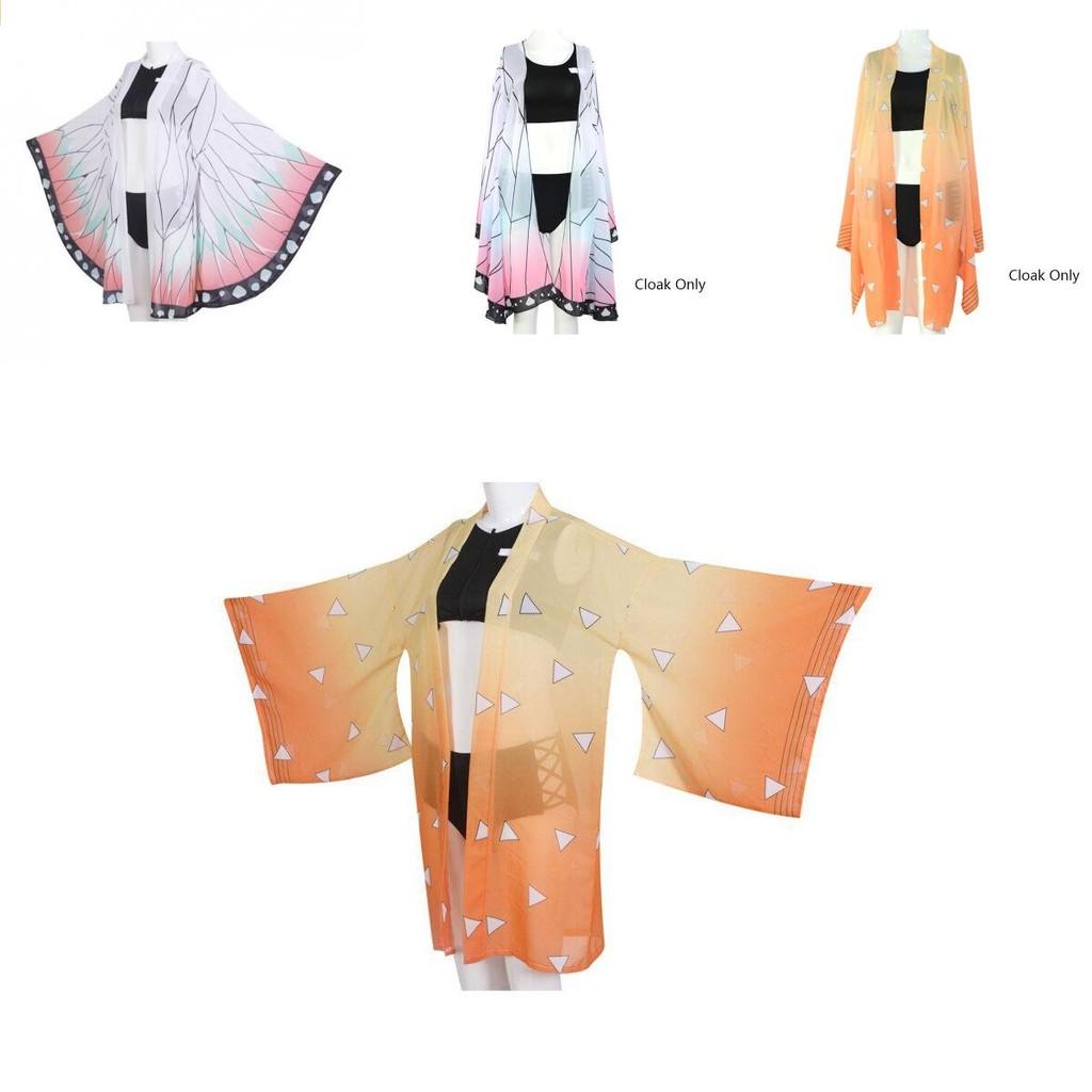 Stunning Demon Slayer Kimetsu No Yaiba Bikini Swimsuit Set With Beautiful Cloak For Summer