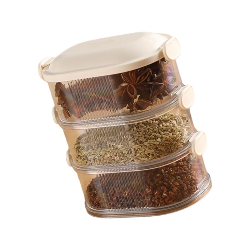 Gewürzbehälter Sturzsichere Designs Mehrfach unterteilter Küchenarbeitsplatten-Organizer