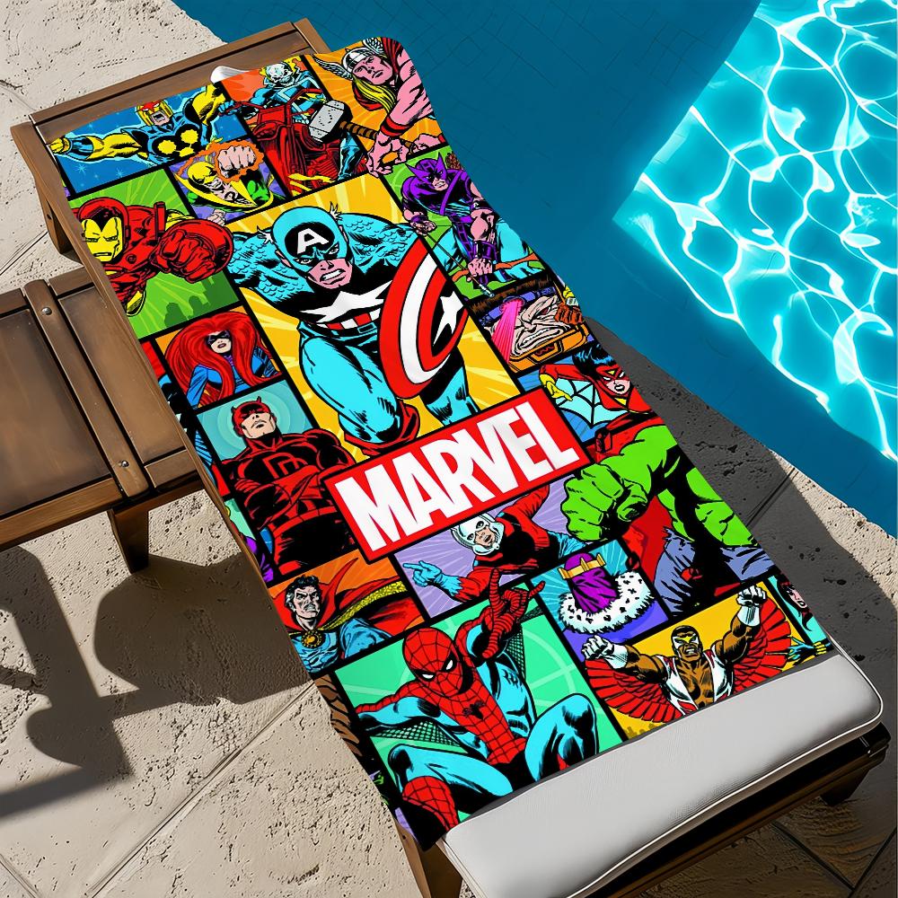 M-mARVEL-l logo anime Towel Beach Quick Dry Soft Pool Towels Gift for Travel Gym Shower Camping sports