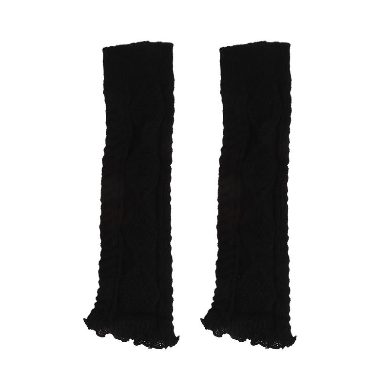Damen Beinstulpen Lolita Lange Socken Gestrickte Fußabdeckung Armstulpe Herbst Winter Häkeln Haufen Socke Stiefelbündchen