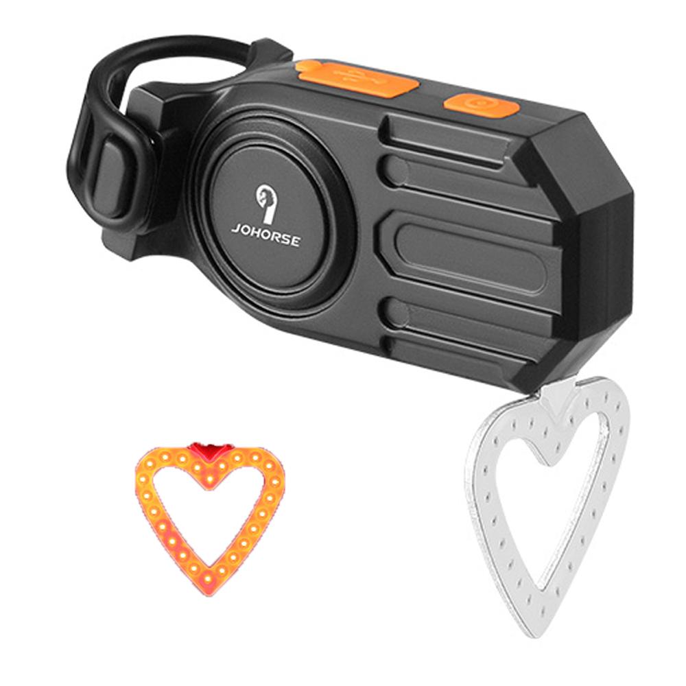 JOHORSE Bike Taillight USB Rechargeable Rear Light Cycle Warning Light Support Multiple Lighting