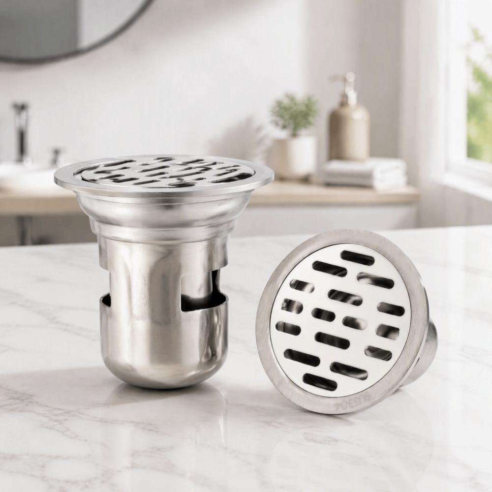 Fits 50mm / 1.97in Pipe Floor Drain Round Shower Floor Drain Floor Waste Drain  Floor Drainage