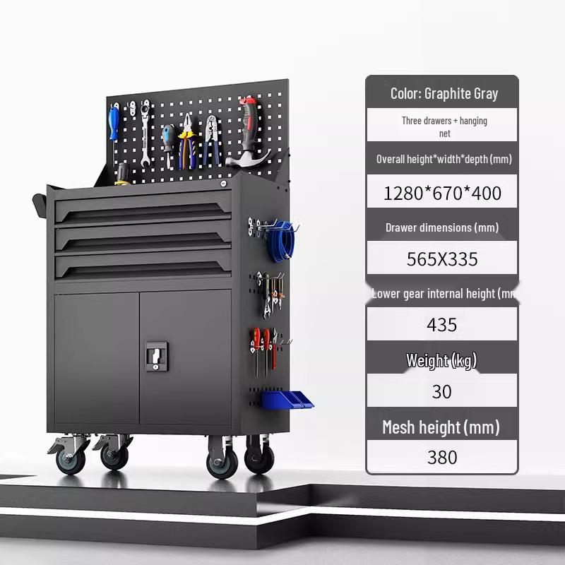 Heavy-duty Multi-layer Mobile Auto Repair Trolley with Drawers
