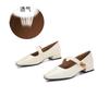 Sheepskin pad Mary Jane shoes women's 2025 spring new pointed Velcro fashion single shoes women's casual versatile women's shoes