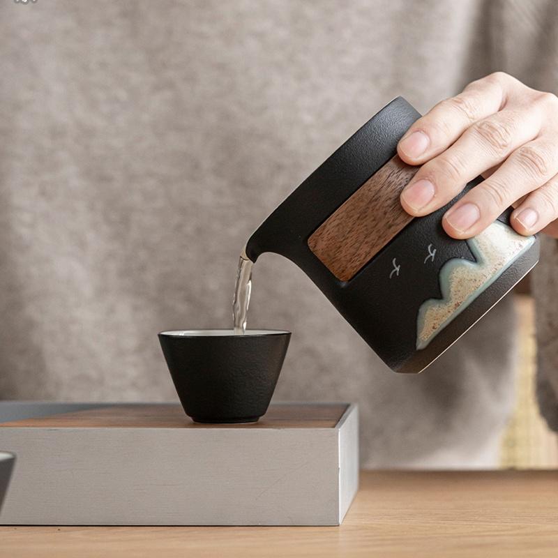 Quick Tea Cup Travel Portable Bag One Pot Three Cups Kung Fu Tea Set