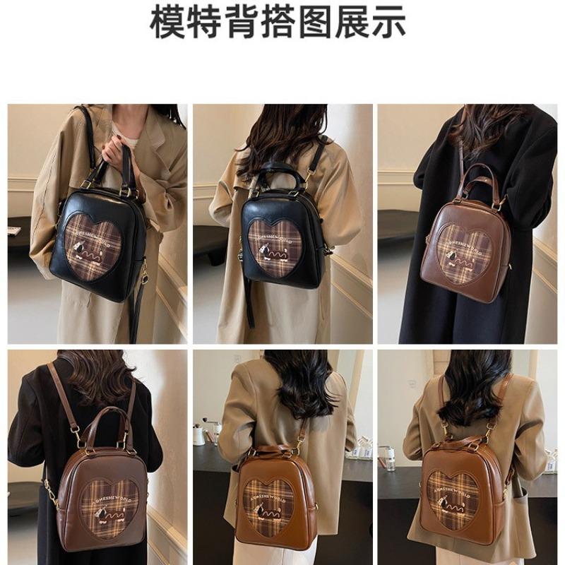 Premium Retro Women's Backpack, New Autumn and Winter Versatile Commuting Back Bag, Crossbody Portable Schoolbag