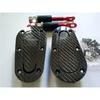 Carbon Fiber Racing Car Bonnet Plus Flush Mount Hood Latch Steel Pin Locking Kit