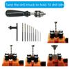 Ergonomic Manual Drill Set Contains 10Pcs High Hardness Bit (0.3-3mm) Ideal For Wood Plastic And Resin