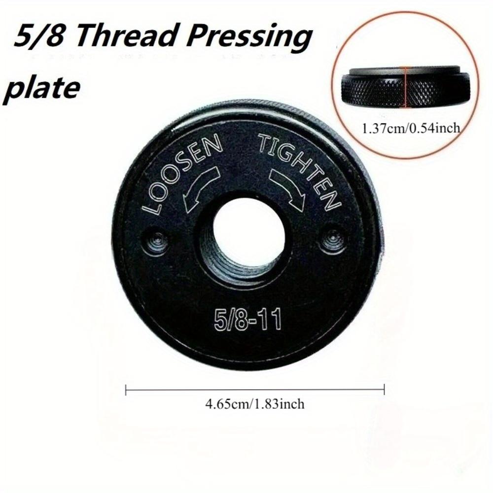 1pc M10/M14/5-8/11 Thread Quick Release Flange Nut for Angle Grinder - Heavy-Duty Metal Clamping Flange with Locking Nut Pressing Plate,Secure Tool