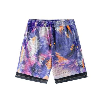 Anta Kyrie Series All-Over Print Lace-Up Straight Casual Shorts Unisex Shorts Pure-White 172421309-1