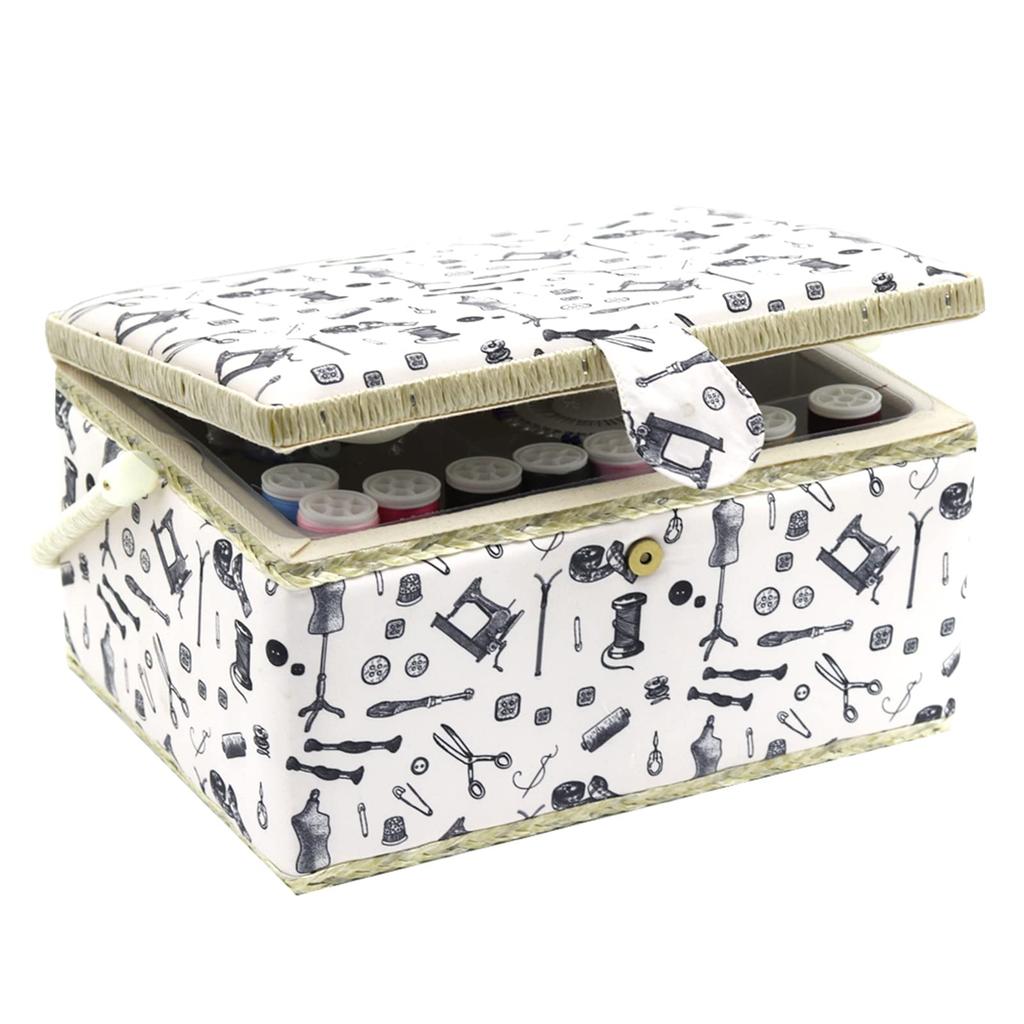 Sewing Large Sewing Small Tool Sewing Retro Modern Sewing Pincushion Small Birthday D&D Box, Capacity, Box, Organizer, Box, Tools, Storage, Two-Layer