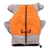 Reflective Turtleneck Dog Vest Thickening Warm Dog Cold Weather Jacket for Autumn Winter Grey Orange
