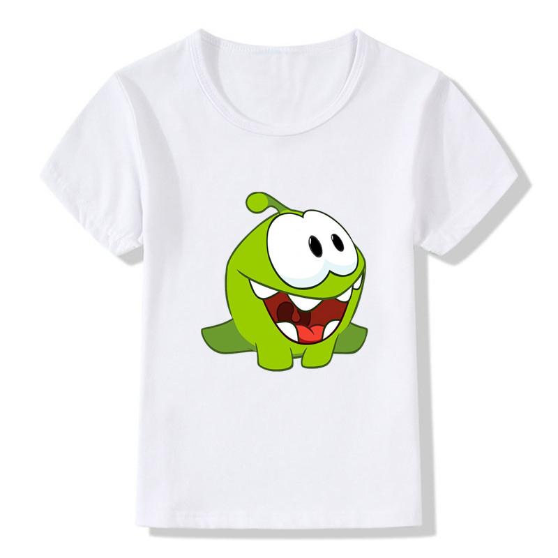 2025 Om Nom Stories Print Kids T Shirt Summer New T-shirt Cartoon Children T-shirts Baby Girls Boys Clothes Unisex Tshirt,HKP5410