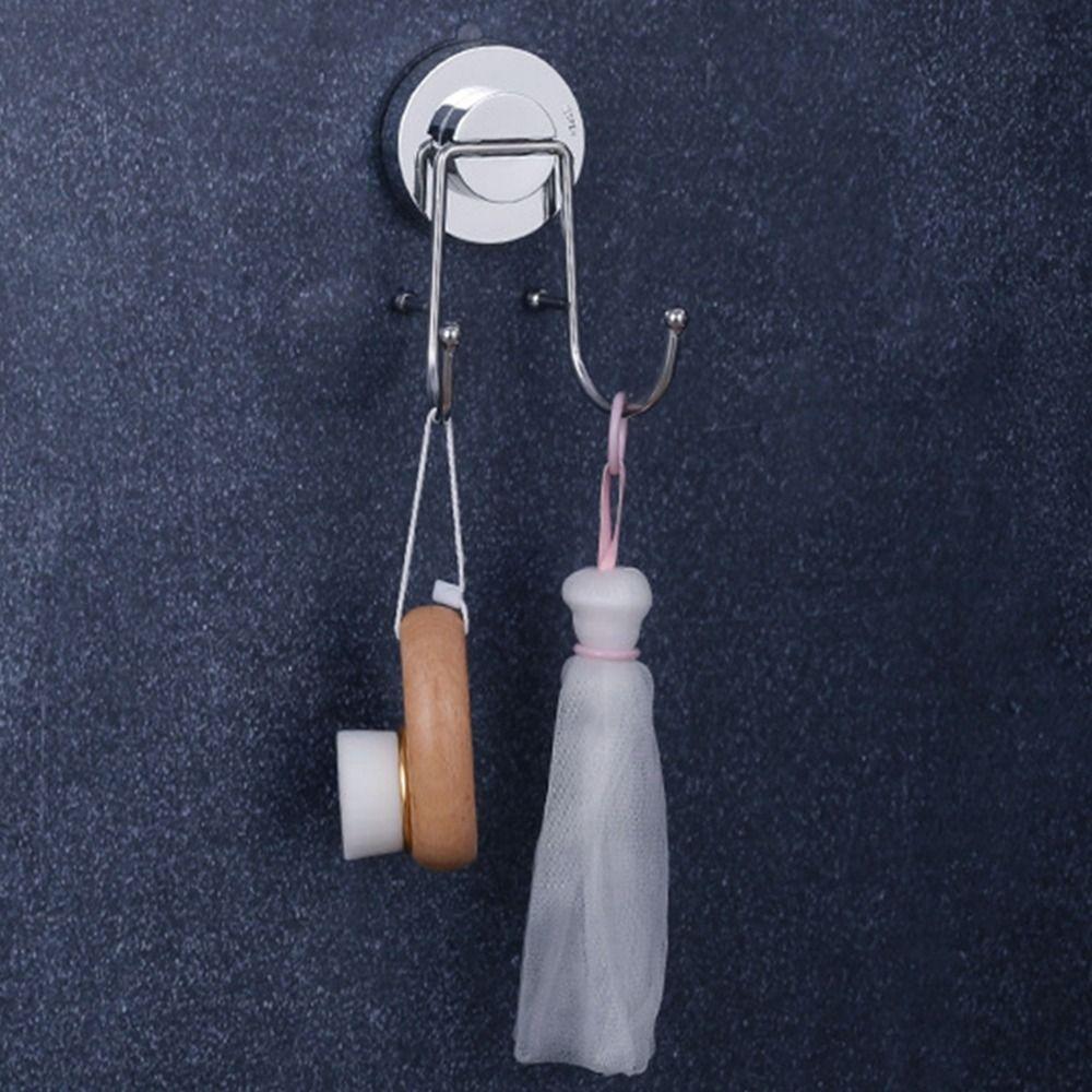 

Wall Mounted Stainless Steel Suction Cup Hook Seamless Bath Robe Hook for Home