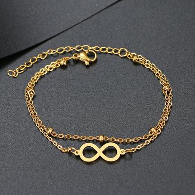 Roestvrijstalen Armbanden Infinity Symbool "8 "Klassieke Mode Stijl Armband Voor Vrouwen Fijne Mode Sieraden Huwelijksfeest Cadeaus