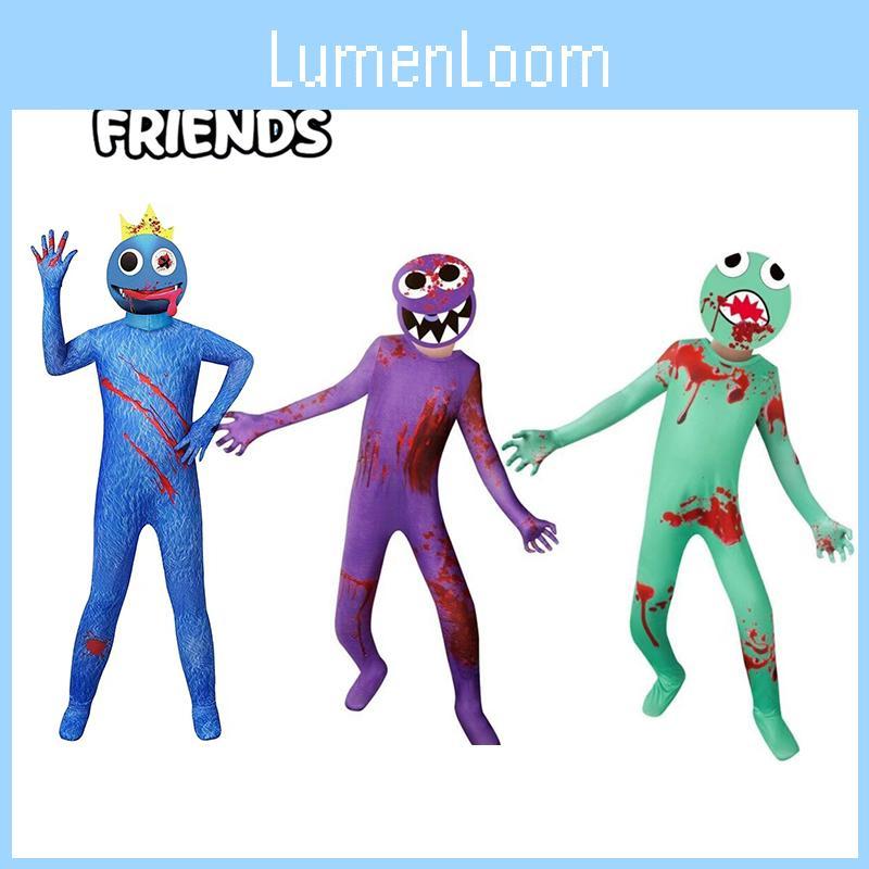 Colorful Roblox Rainbow Friends Cosplay Costume Jumpsuit For Kids And Adults
