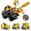 Kids Nut Disassembly 5 In1 Deformed Engineering Fire Truck Excavator Toy Screw Construction Set for Boys Children Education Toys