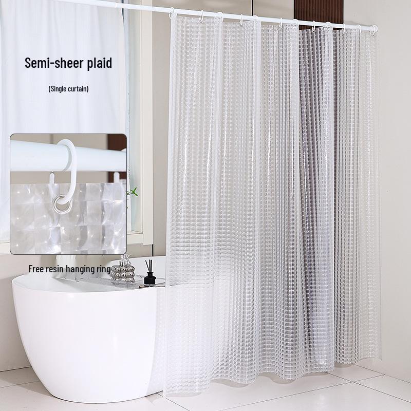 EVA Eco-Friendly Splash-Proof Shower Curtain, Thickened Style for Bathroom