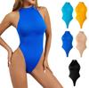 Women's Sleeveless Round Neck Bodysuit with Button Tights - T-Shaped Body Shaper