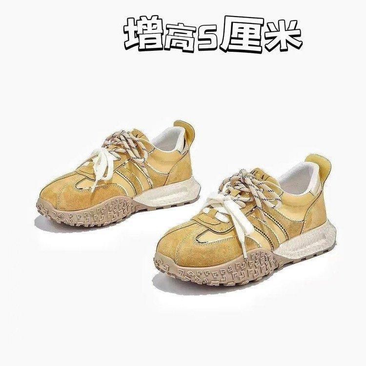 

Кроссовки на кожаной платформе из коровьей кожи, весна 2025, новые, на шнуровке, удобные и универсальные, модные повседневные туфли Форрест Гамп женские 40