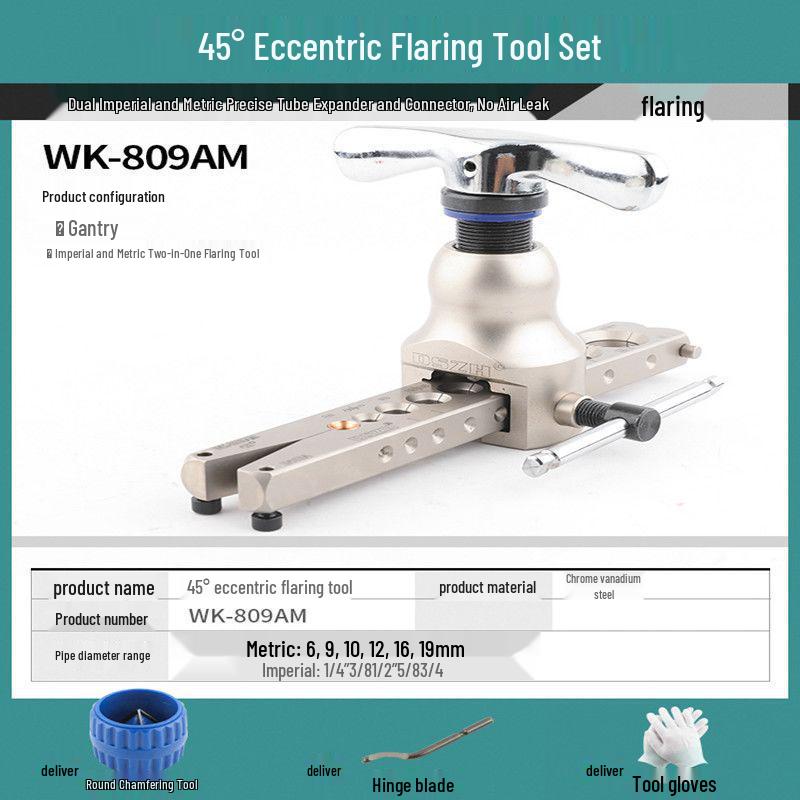 Great Sage WK-806FT Precision Eccentric Pliers & Copper Pipe Expander - Flaring Tool for AC & Refrigeration