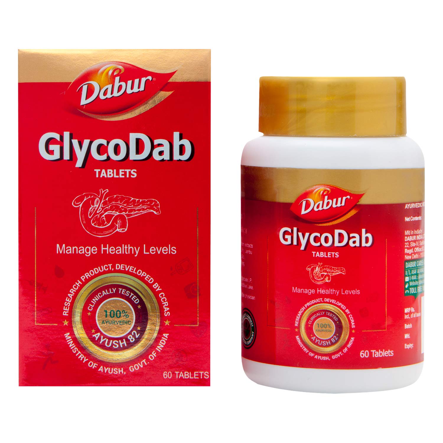

Dabur GlycoDab 60 Tablets | Ayurvedic Wellness Supplement for Adults | Supports Healthy Living & General Wellbeing