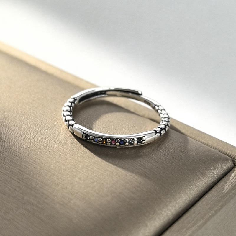 Xiaomi 925 Sterling Silver Rings for Women Couple Minimalist Colorful Zircon Ring Fine CZ Jewelry Birthday Gift Prevent Allergy